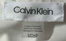 Load image into Gallery viewer, Calvin Klein Womens White Black Split Neck Sleeveless Pullover Blouse Top Size S