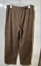 Load image into Gallery viewer, Reebok Womens Brown Elastic Waist Wide-Leg Soft Teddy Lounge Pants Size Medium