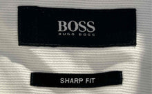Load image into Gallery viewer, Hugo Boss Mens White Long Sleeve Collared Sharp Fit Dress Shirt Size 17 36/37
