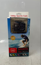 Load image into Gallery viewer, 1080p Black Full HD Waterproof Sports Camcorder With Accessories In Box