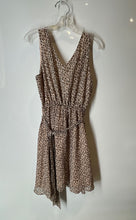 Load image into Gallery viewer, A New Day Womens Brown Leopard Print Belted Sleeveless Wrap Dress Size Medium