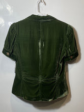 Load image into Gallery viewer, Tahari Womens Green Short Sleeve Collared Button Front Jacket No Size
