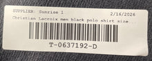 Load image into Gallery viewer, Christian Lacroix Mens Black Short Sleeve Ribbed 1/4 Zip Polo Shirt Size XXL