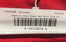 Load image into Gallery viewer, Fashion Nova Womens Red Flat Front Regular Fit Side Zip Mini Skirt Size 3X