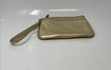 Load image into Gallery viewer, Michael Kors Womens Golden Tone Inner Pockets Zipper Wristlet Wallet
