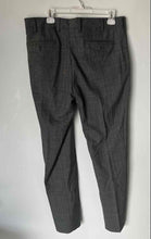 Load image into Gallery viewer, Louis Raphael Luxe Mens Gray Plaid Print Flat Front Slim Fit Dress Pants 36X32