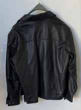 Load image into Gallery viewer, Columbia Mens Black Leather Spread Collar Long Sleeve Full-Zip Jacket Size XL