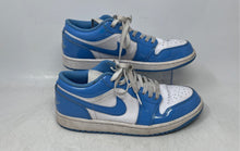 Load image into Gallery viewer, Nike Mens Air Jordan 1 Low SE White Blue Low Top Lace-Up Sneaker Shoes Size 8