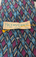 Load image into Gallery viewer, Mallory And Church Mens Multicolor Printed Silk Adjustable Designer Tie