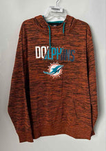 Load image into Gallery viewer, NFL Mens Orange Space-Dyed Miami Dolphins Football Pullover Hoodie Size XXL