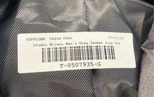 Load image into Gallery viewer, Studio Milano Mens Gray Long Sleeve Notch Lapel Two-Button Blazer Size 52R