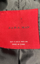 Load image into Gallery viewer, Zara Mens Black Long Sleeve Pockets Collared Regular Fit Full-Zip Jacket Size S