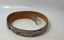 Load image into Gallery viewer, Vero Pitone Womens Black Beige Animal Print Leather Adjustable Waist Belt