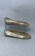 Load image into Gallery viewer, Sam Edelman Womens Felicia Gold Leather Round Toe Slip-On Ballet Flats Size 9.5W