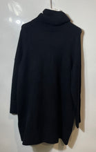 Load image into Gallery viewer, Zara Womens Black Long Sleeve Turtleneck Pullover Sweater Dress Size Medium