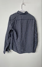 Load image into Gallery viewer, Express Mens Black Gray Plaid Soft Wash Slim Fit Button-Up Shirt Size Medium