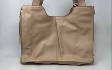 Load image into Gallery viewer, Vince Camuto Womens Corla Beige Leather Double Handle Inner Pocket Tote Bag