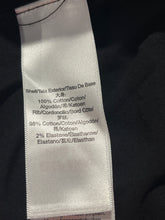 Load image into Gallery viewer, DKNY Womens Black Cotton Front Knot Sport Rhinestone Pullover T-Shirt Sz L W/Tag