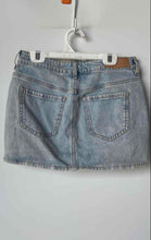 Load image into Gallery viewer, Pacsun Womens Blue Flat Front 5-Pocket Design Jeans Mini Skirt Size 24