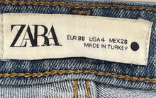 Load image into Gallery viewer, Zara Womens Blue Denim Medium Wash Regular Fit Skinny Leg Jeans Size 4