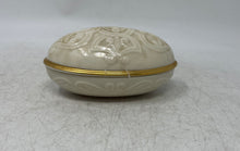 Load image into Gallery viewer, Lenox Fine Porcelain Embossed Gold Trim Collectible Oval Shape Trinket Box