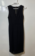 Load image into Gallery viewer, Lulus Womens Black Sleeveless Back Zip Split Neck Bodycon Dress Size Medium