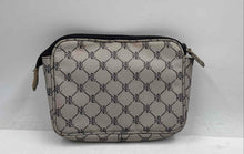 Load image into Gallery viewer, Authentic Lauren Ralph Lauren Womens Gray Monogram Print Zipper Cosmetic Bag