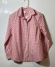 Load image into Gallery viewer, J.Crew Womens Pink White Gingham Long Sleeve Collared Button-Up Shirt Size XS
