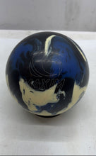 Load image into Gallery viewer, Ebonite Blue White Black Swirl Pattern Bowling Ball In Miami Dolphins Bag