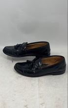 Load image into Gallery viewer, Volare Mens Black Leather Tassel Moc Toe Slip-On Loafer Shoes Size 10M