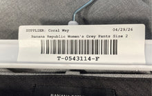 Load image into Gallery viewer, Banana Republic Womens Gray Ryan Fit Flat Front Pockets Dress Pants Sz 2 Petite