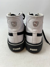 Load image into Gallery viewer, Puma Womens Kaia Mid 384668-01 White Black Leather Lace-Up Sneakers Shoes Size 6