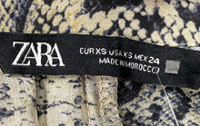 Load image into Gallery viewer, Zara Womens Multicolor Snake Print Long Sleeve V-Neck Pullover Blouse Top Sz XS
