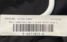 Load image into Gallery viewer, Karl Lagerfeld Mens Black Short Sleeve Crew-Neck Pullover T-Shirt Size L