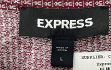 Load image into Gallery viewer, Express Mens Red Printed Short Sleeve Collared Regular Fit Polo Shirt Size Large