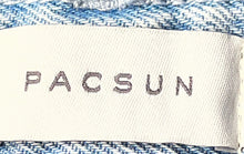 Load image into Gallery viewer, Pacsun Womens Blue Denim Pockets Light Wash Raw Hem Wide Leg Jeans Size 25