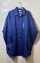 Load image into Gallery viewer, Van Heusen Mens Blue Long Sleeve Non-Iron Dress Shirt Size 18.5 35/36 Tall