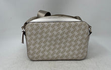 Load image into Gallery viewer, DKNY Womens Tutu Beige White Monogram Adjustable Strap Double Zip Crossbody Bag