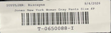 Load image into Gallery viewer, Jones New York Womens Gray Flat Front Pockets Straight Leg Dress Pants Size 4P