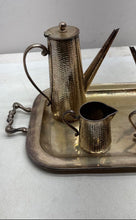 Load image into Gallery viewer, Vintage Hammered Silver Brass-Tone Coffee And Tea Service Set Of 5 Pcs