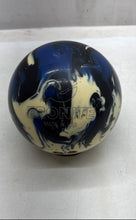 Load image into Gallery viewer, Ebonite Blue White Black Swirl Pattern Bowling Ball In Miami Dolphins Bag