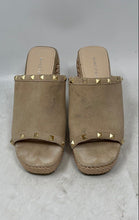 Load image into Gallery viewer, Marc Fisher Womens Zyme Beige Gold-Tone Studded Espadrille Sandals Size 7.5M