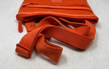 Load image into Gallery viewer, Michael Kors Womens Orange Monogram Print Adjustable Strap Zip Top Crossbody Bag