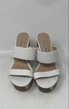 Load image into Gallery viewer, Charles David Womens Jinx White Leather Open Toe Slip-On Platform Heels Size 7M