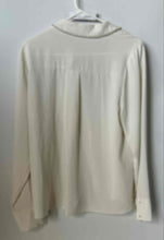 Load image into Gallery viewer, Zara Womens White Long Sleeve Embellished Collared Button Front Blouse Top Sz M