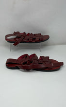 Load image into Gallery viewer, Aldo Mens Dark Red Leather Adjustable Strap Open Toe Fisherman Sandals Size 44