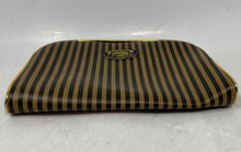 Load image into Gallery viewer, Original Paris Design Womens Beige Black Striped Print Zipper Clutch Purse