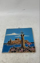 Load image into Gallery viewer, Nassos Rodos Ceramic Decor Hand Painted Deer Statue Mandraki Harbour Wall Tile
