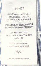 Load image into Gallery viewer, Mario Serrani Womens Blue White Striped Pull-On Dress Pant Size Medium