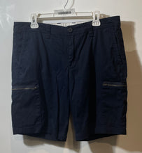 Load image into Gallery viewer, Armani Exchange Mens Blue Stretch Flat Front Zipper Pockets Cargo Shorts Size 34